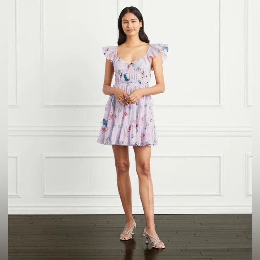 HILL HOUSE Lucia sea creatures mini dress